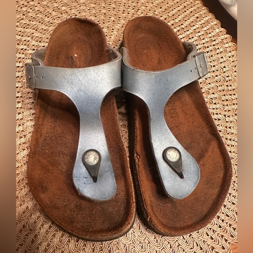 Birkenstock blue thong Sandals